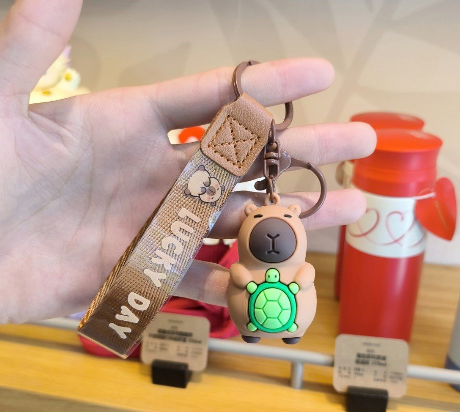 Брелок Capybara на ключі, на сумку 5,5 см, фото №3 Брелок Capybara на ключі, на сумку 5,5 см, фото №3