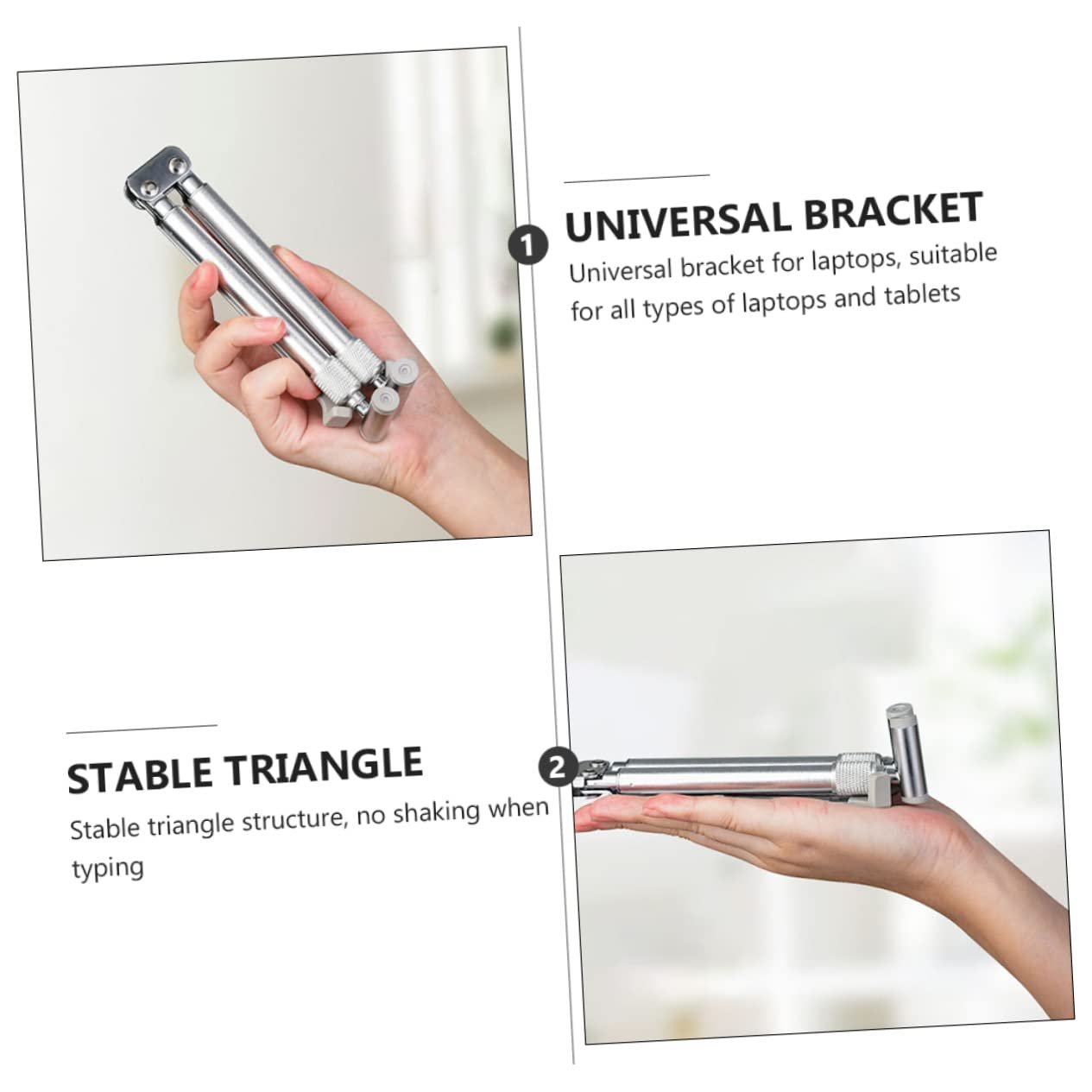 Підставка для ноутбука Happyyami З алюмінієвого сплаву Перфорована Регульована Складна Оптимізоване відведення тепла та ергономічний дизайн, фото №7