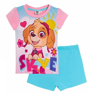 Купить Пижама Paw Patrol Skye для девочек, розовая, комплект: футболка + шорты - Фото 1 Пижама Paw Patrol Skye для девочек, розовая, комплект: футболка + шорты - Фото 1