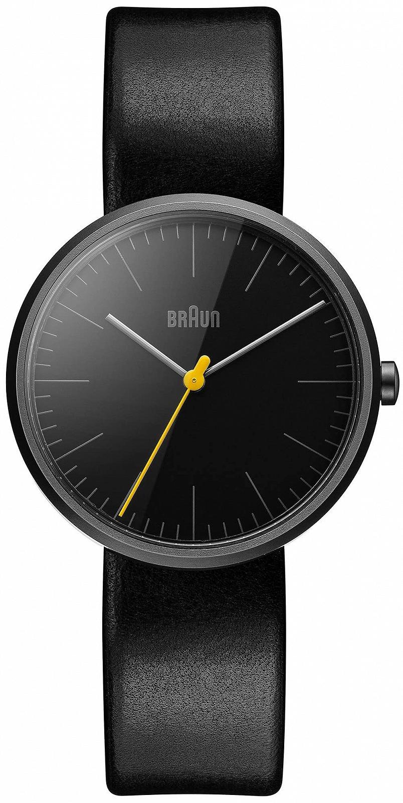 Жіночий годинник Quartz Braun BN0172BKBKL Чорний циферблат, Чорний шкіряний ремінець, фото №1