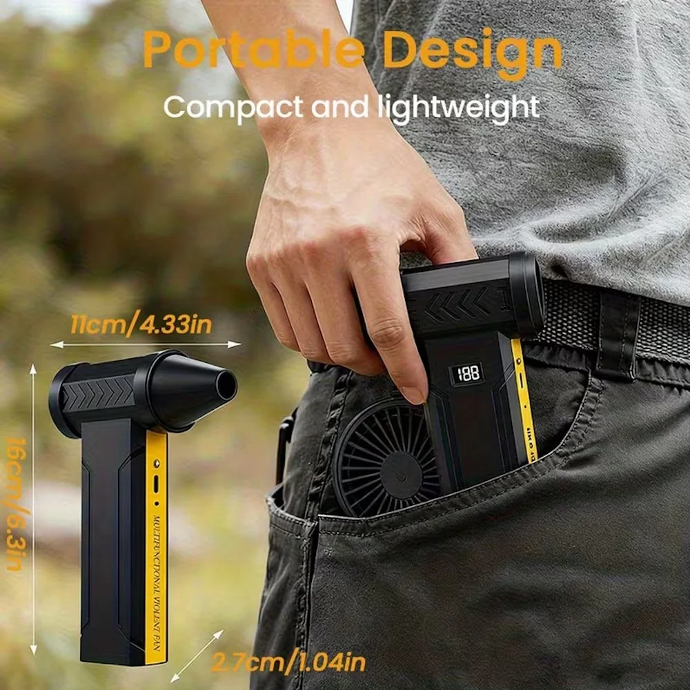 Портативний турбовентилятор Violent F18 Turbo Jet Fan 150000 RPM Black, фото №10