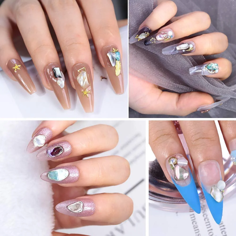 3D Декор для ногтей Металл Стразы для ногтей Ракушка, фото №4