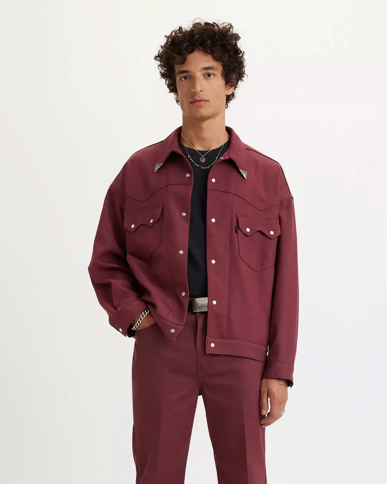 Мужская куртка Levis - Western Trucker C Red Mahogany - L, фото №1