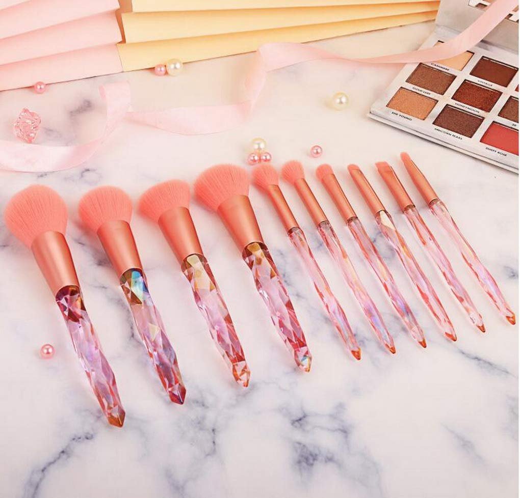 Набор кистей для макияжа Diamond Cosmetic, 10 шт, для теней, губ, основы, лица, глаз, кисть для глаз, кисть для теней, фото №2