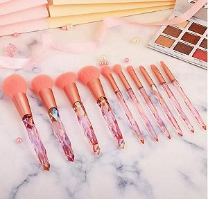 Набор кистей для макияжа Diamond Cosmetic, 10 шт, для теней, губ, основы, лица, глаз, кисть для глаз, кисть для теней synthetic.ua - Фото 1