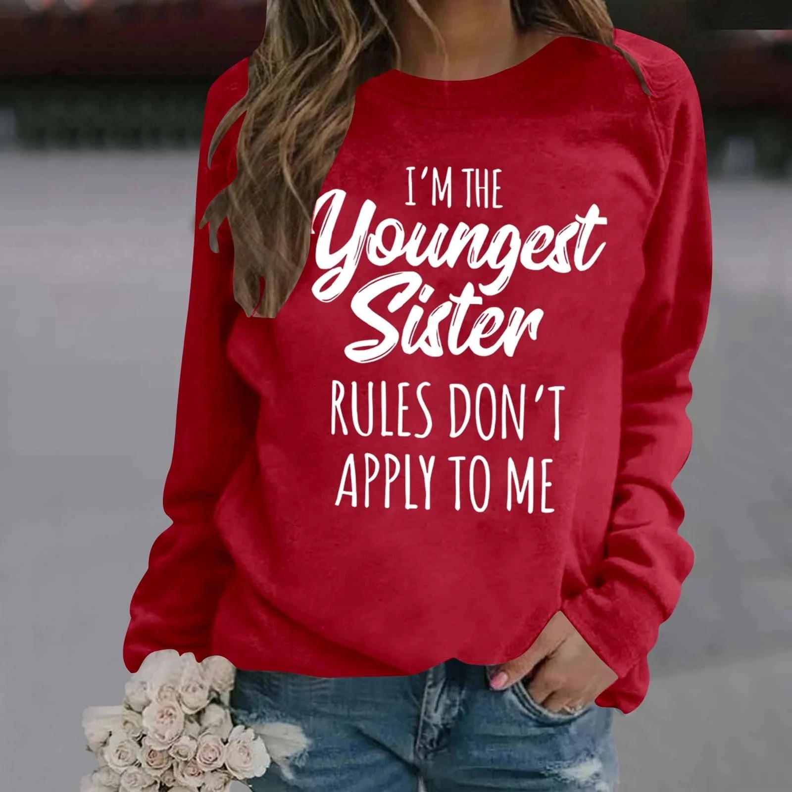 Базовый Пуловер Qzeanxy Свитшот Женский Элегантный Однотонный с Длинными Рукавами и Круглым Вырезом, фото №2