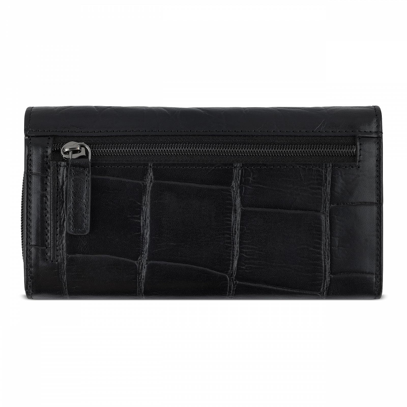 Кошелек Bugatti Nevio Женский Длинный С RFID защитой Croc Look, Cognac, большой, фото №3