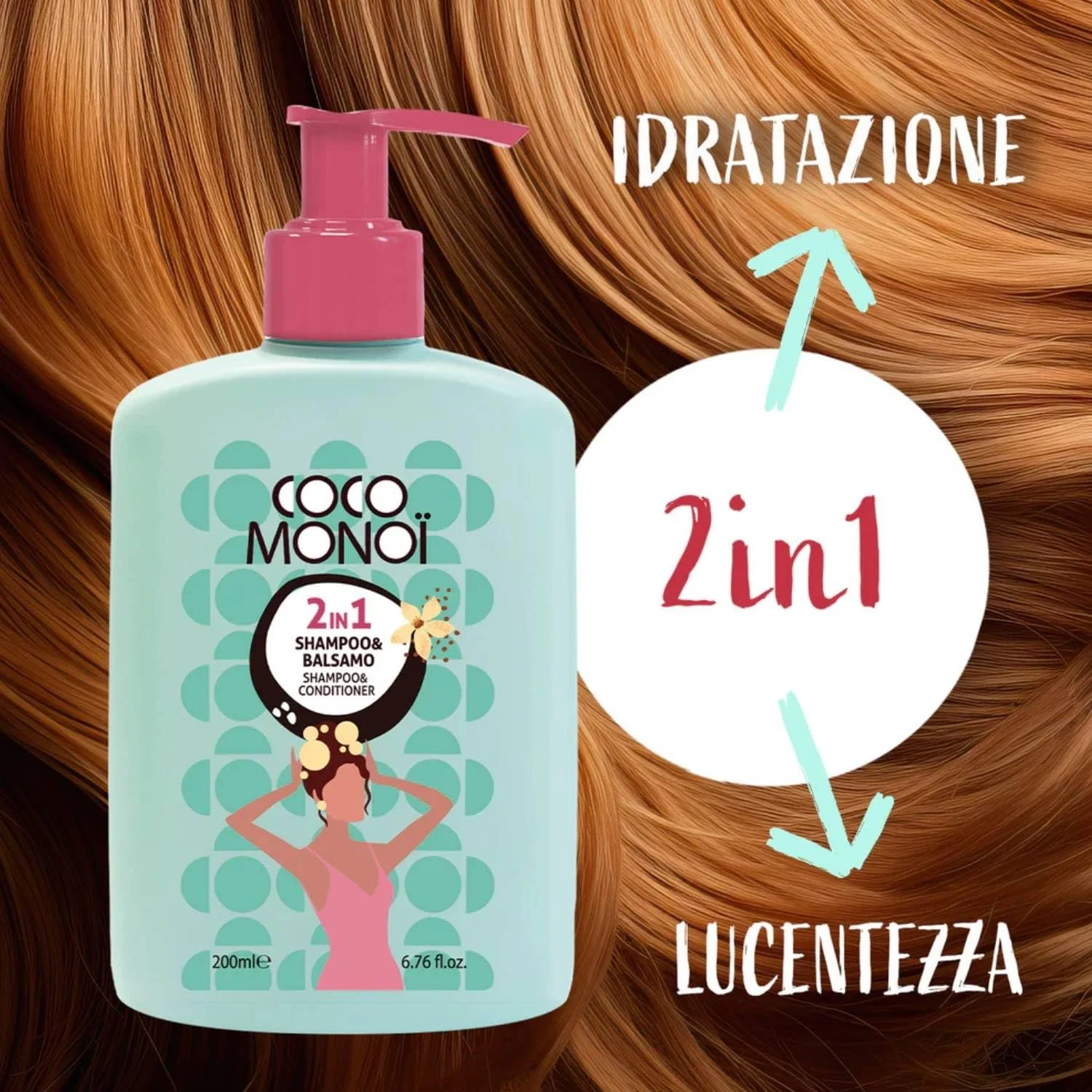 Молочко для тіла Зволожуюче та освітлююче 2 в 1 - Аромат кокосу та квітки тіаре, Для жінок 200 мл, фото №6 Молочко для тіла Зволожуюче та освітлююче 2 в 1 - Аромат кокосу та квітки тіаре, Для жінок 200 мл, фото №6