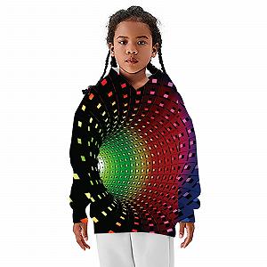 Худи для мальчиков с 3D мультяшным принтом, практичный передний карман для подростков и детей - Фото 1