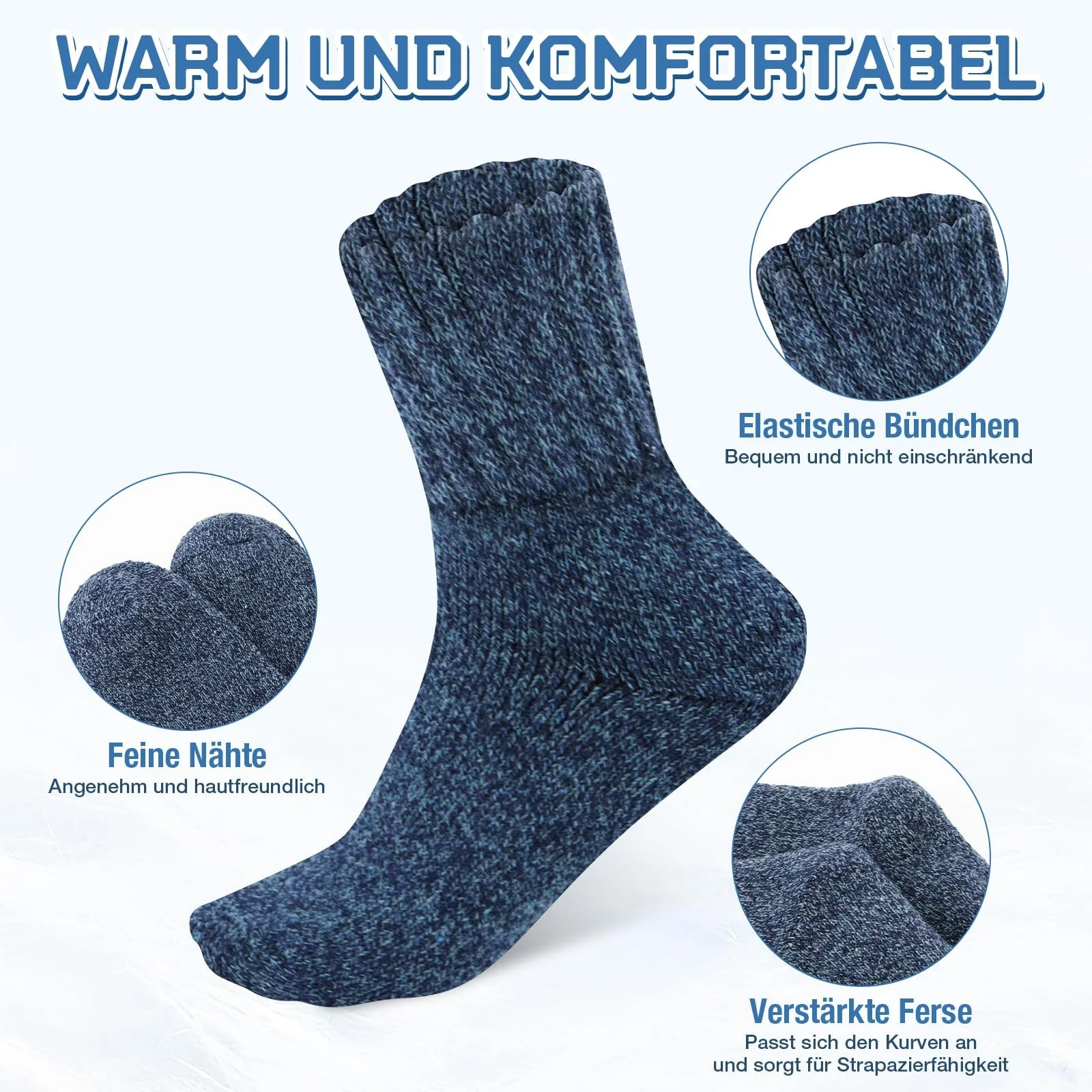 Термошкарпетки Жіночі 4 пари, 35-39, фото №3