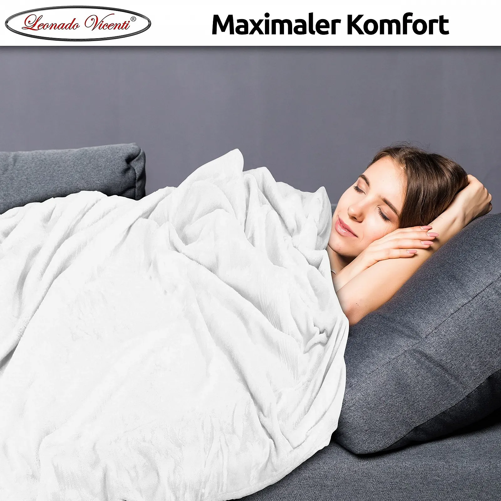 Покривало Leonado Vicenti М'яка Фланелева Флісова Тепла Вовняна Однотонна Три Розміри Дев'ять Кольорів, фото №4