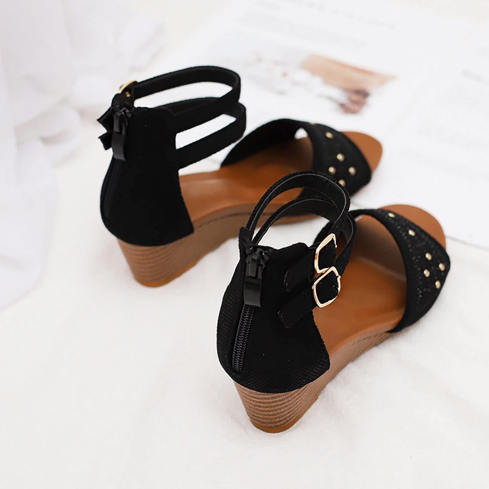 Босоніжки Відкритий носок 5 cm Sport Sandalen Schwarz, фото №4