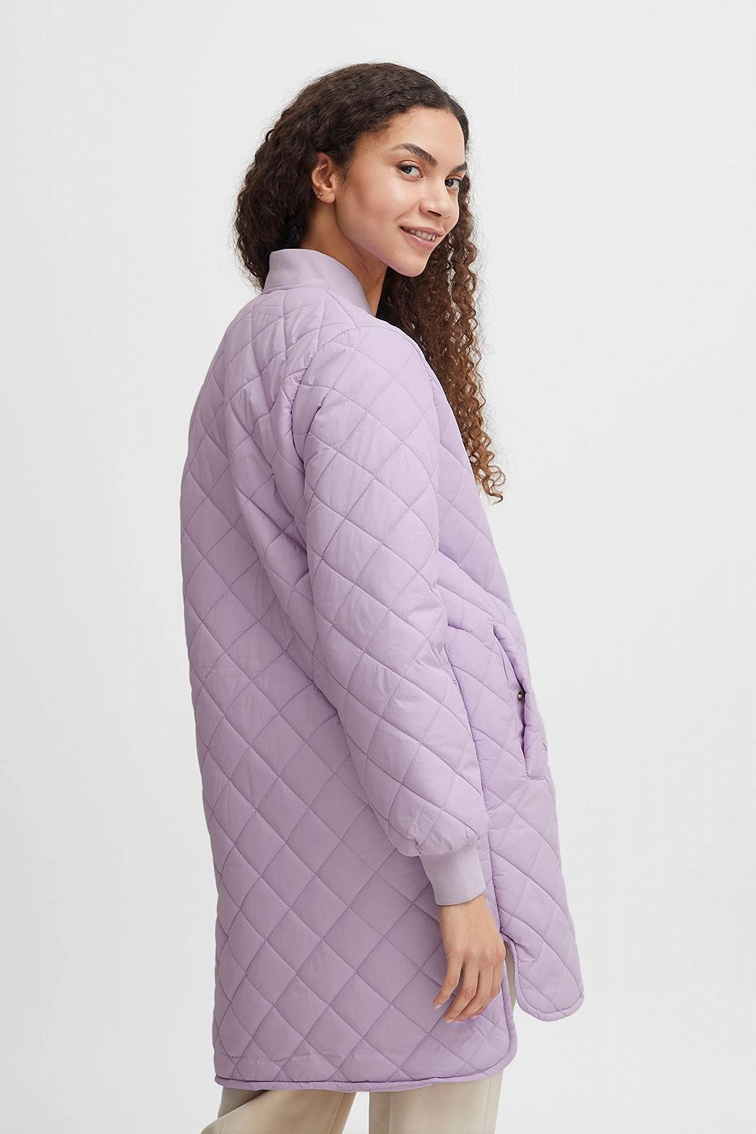 Куртка b.young BYCANNA Жіноча стьобана зимова куртка Довга куртка з бічними кишенями на блискавці Комір в рубчик, фото №4