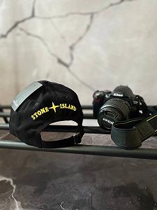 Кепка Stone Island чорна synthetic.ua - Фото 1