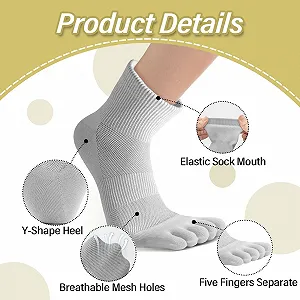 Шкарпетки з пальцями жіночі 4 пари, EU 35-42 synthetic.ua - Фото 1