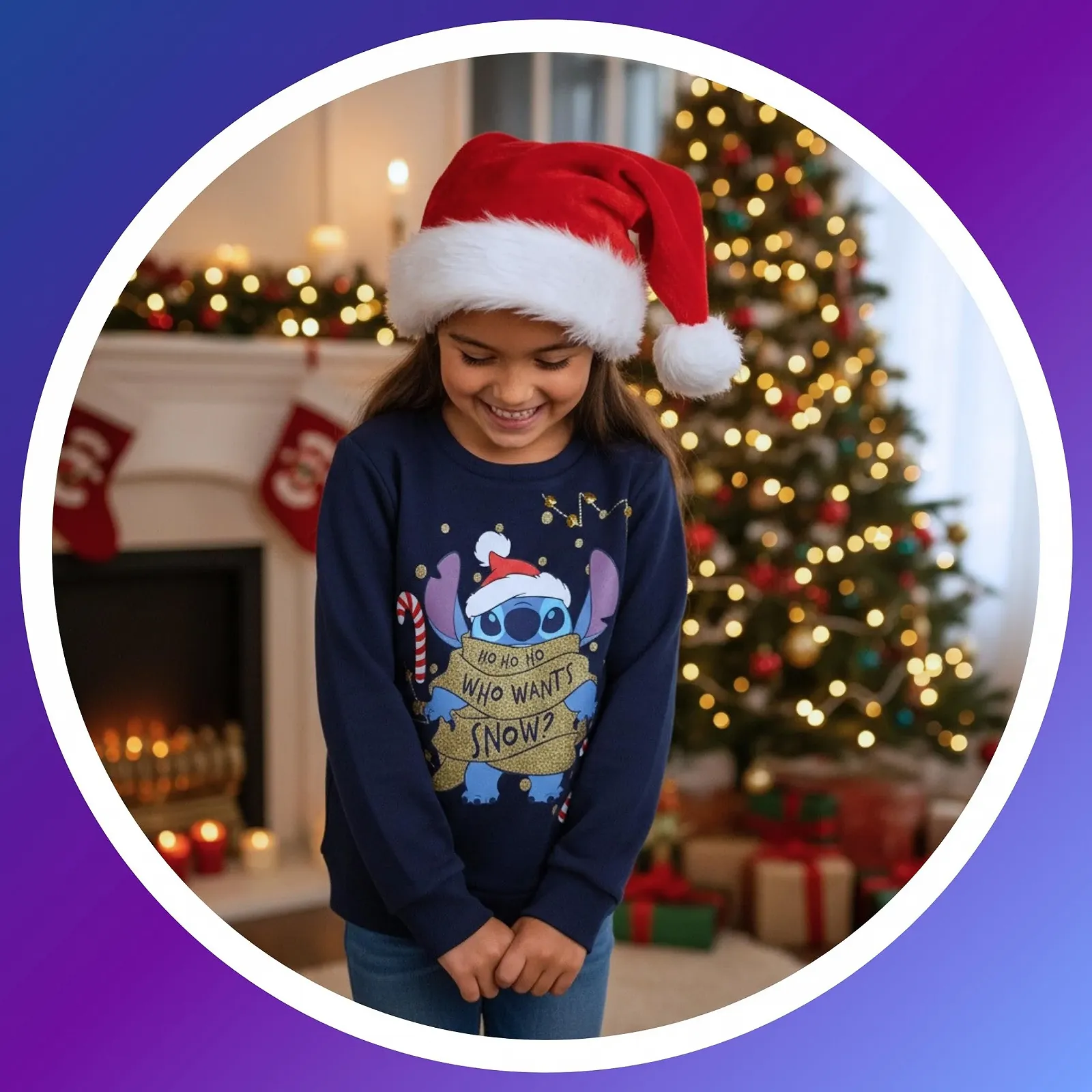 Свитшот Disney Stitch для девочек, рождественский джемпер для детей, подарок для девочек, размеры от 4 до 10 лет, фото №6