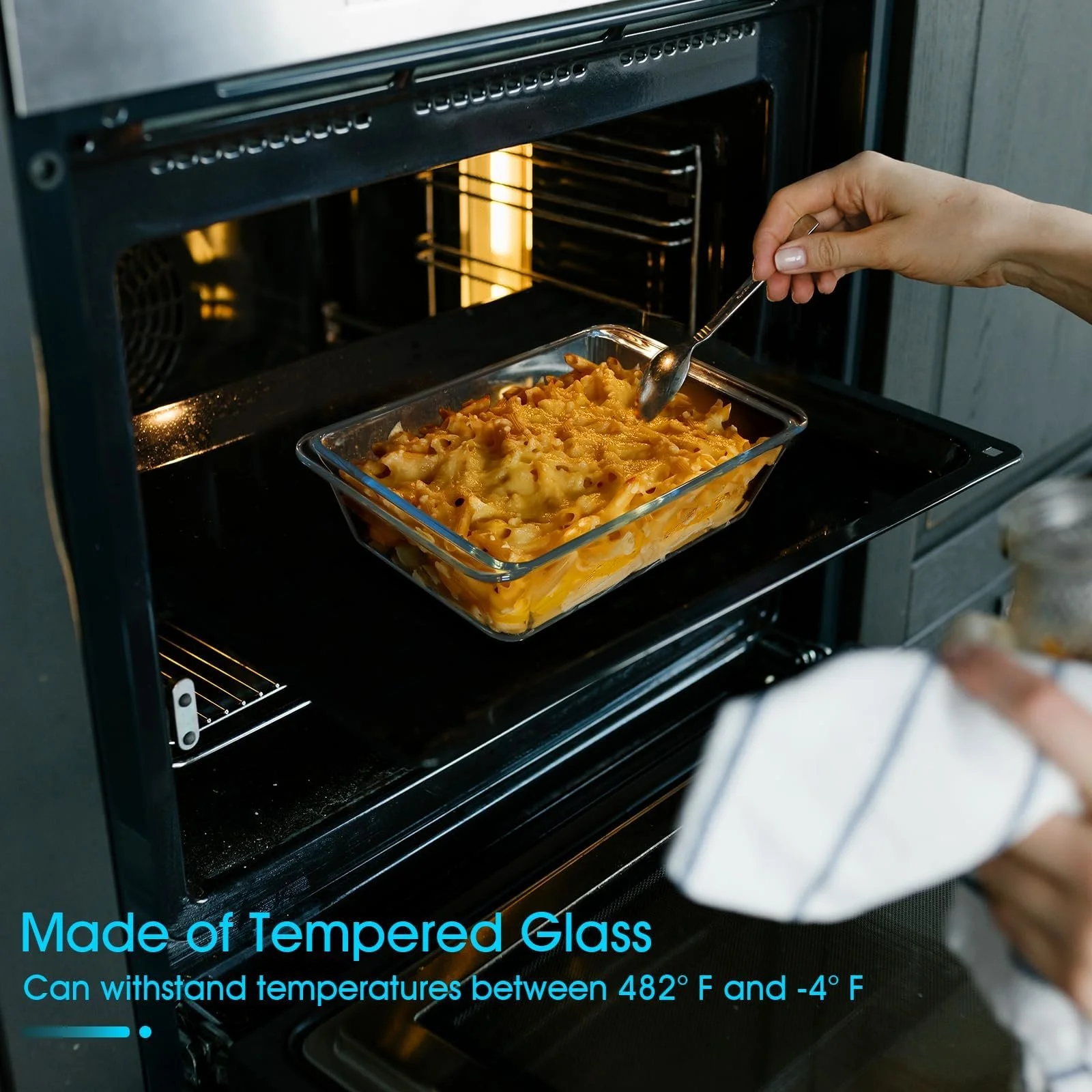 Форма для запекания NUTRIUPS стеклянная прямоугольная глубокая 24 x 17 x 7 см 2,3 л, фото №6