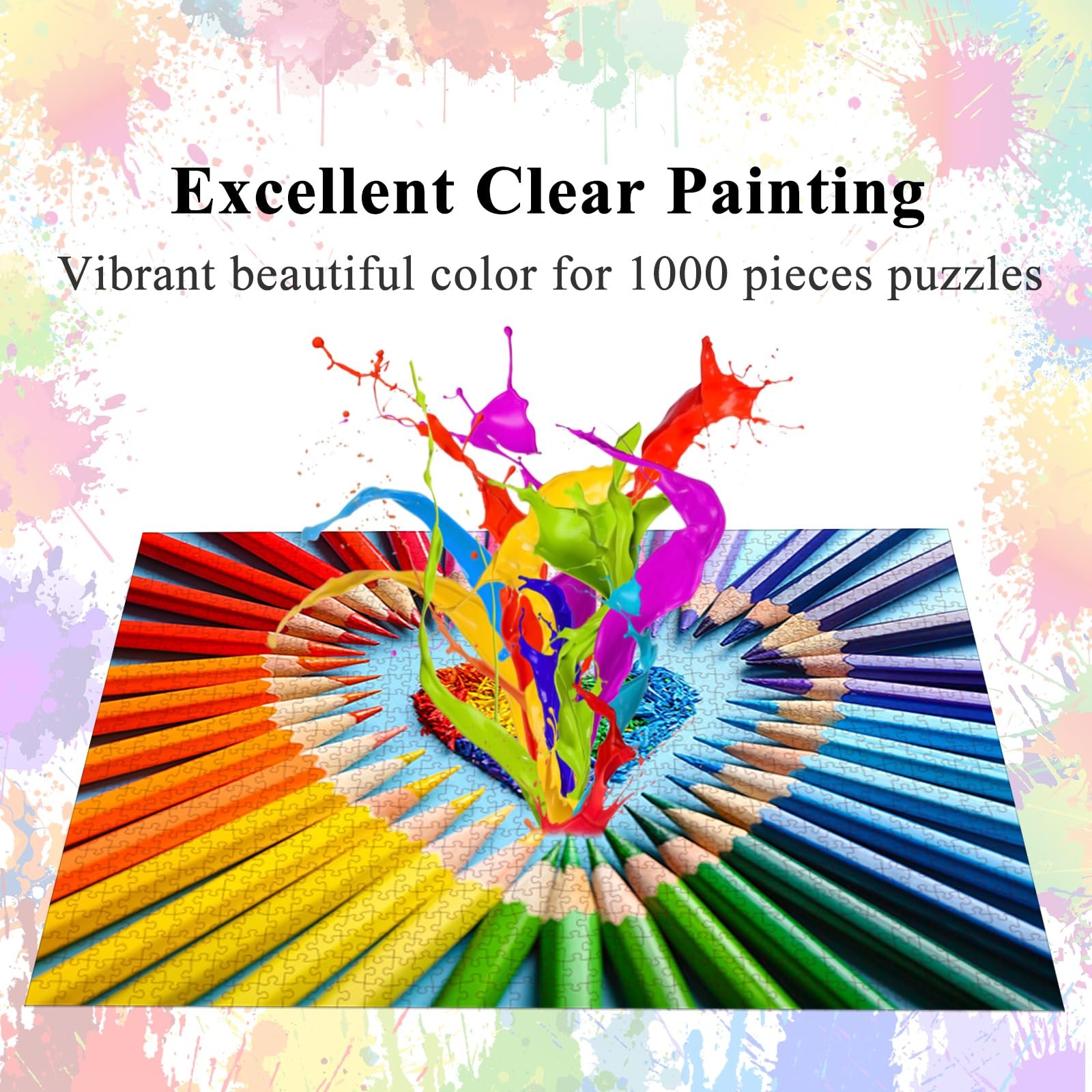 Пазл HUADADA Кольорові олівці 1000 деталей, фото №2