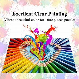 Пазл HUADADA Кольорові олівці 1000 деталей synthetic.ua - Фото 1