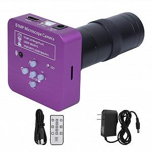 Камера для микроскопа Industrial 51MP 2K 1080P HDMI USB 8X-130X с зум-объективом C-Mount и CMOS-сенсором 5100 пикселей с пультом дистанционного управления - Фото 1