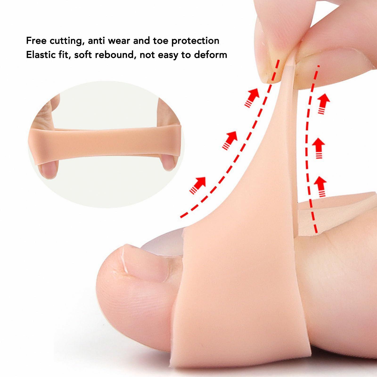 Гелевий захист для пальців ніг, 4 пари, багаторазовий, дихаючий, м'який, еластичний протектор для пальців від пухирів, для пальців рук і ніг, фото №4