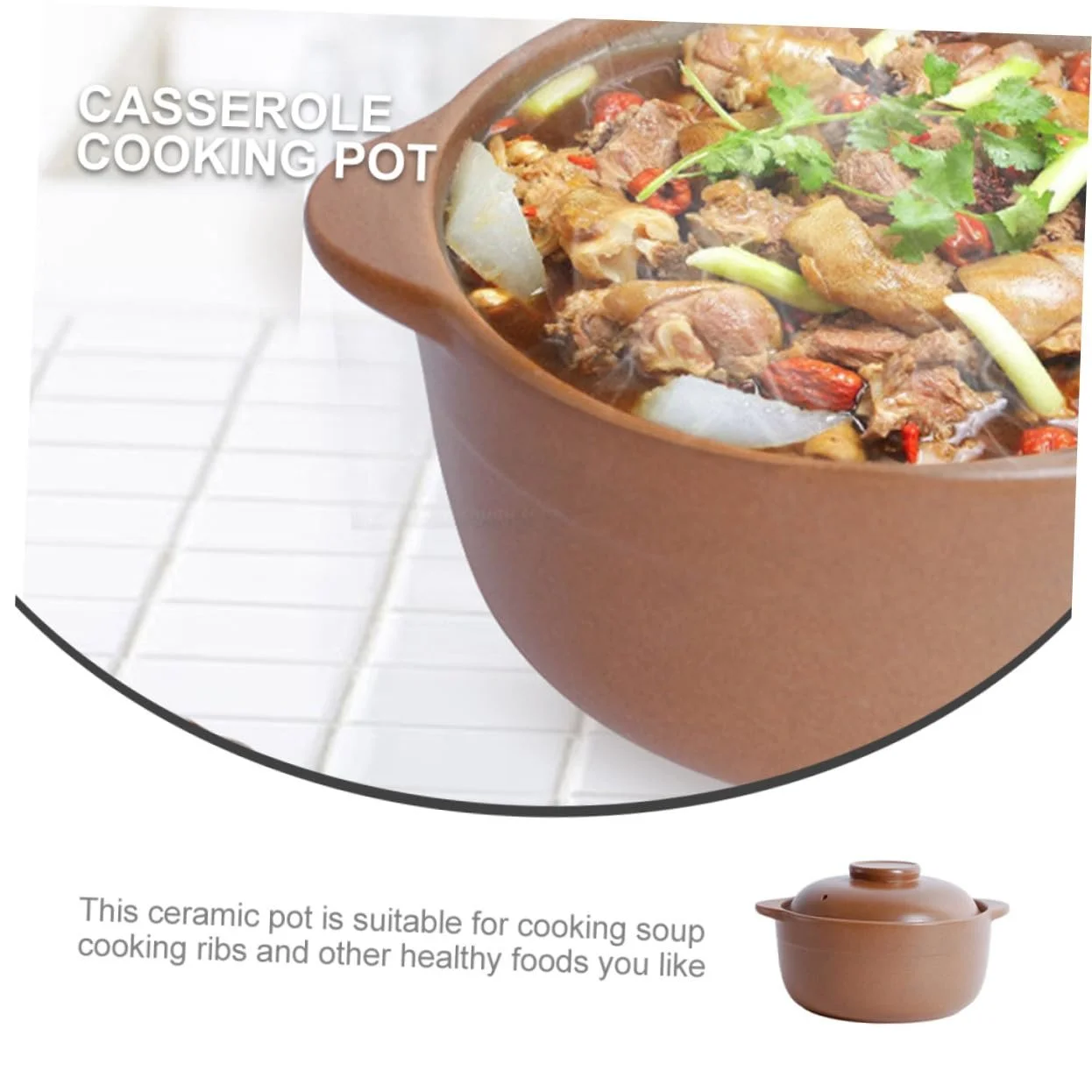 Керамічна каструля Ipetboom з кришкою жаростійка з антипригарним покриттям, фото №9