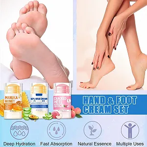 Набір бальзамів для ніг Urea 60% зволожувальний з персиком і медом 3 штуки synthetic.ua - Фото 1