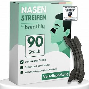 Назальні пластирі Чорні, Надміцна фіксація, 90 шт, Проти хропіння, Покращує якість сну - Фото 1