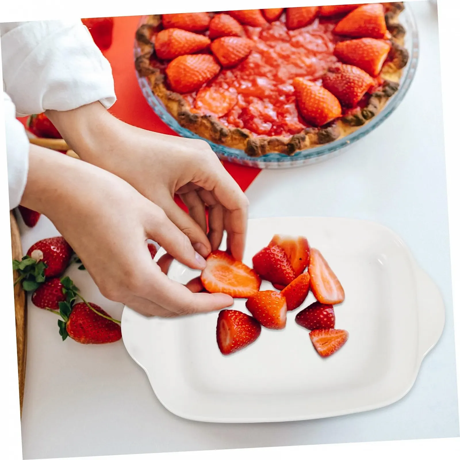 Форма для запекания Toyvian керамическая с двойными ручками термостойкая, фото №4 Форма для запекания Toyvian керамическая с двойными ручками термостойкая, фото №4