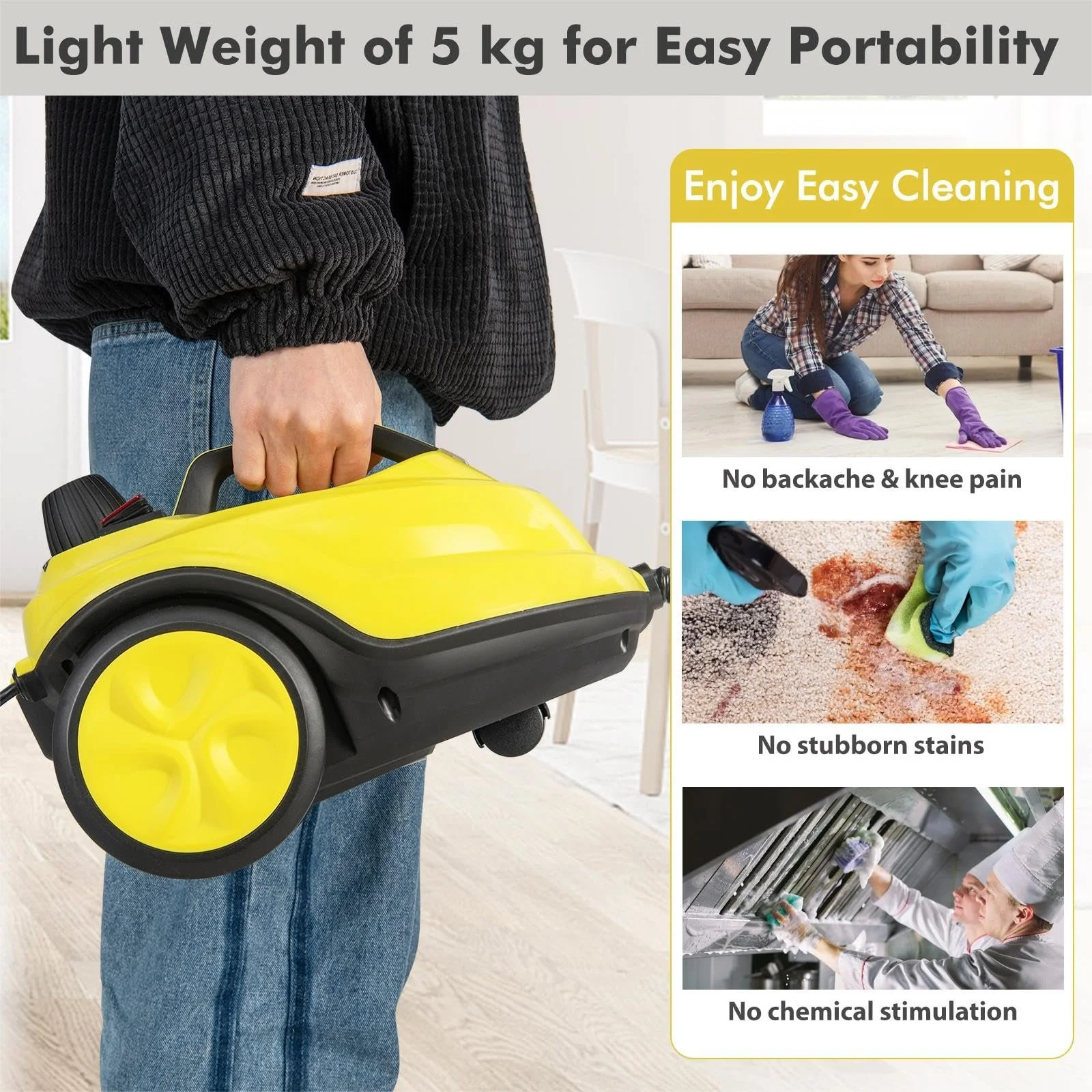 Пароочисник SOARS 2000 W 5 bar 1.8 л з 13 аксесуарами, фото №2