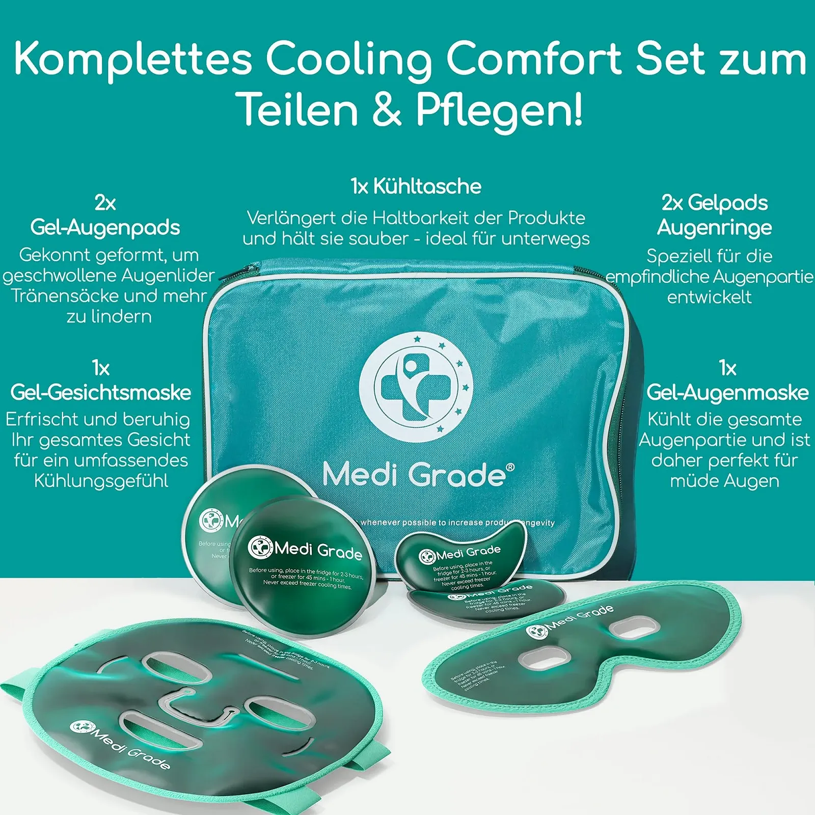 Охлаждающая Маска Medi Grade для Лица и Охлаждающие Пады для Глаз с Гелевой Технологией, для Глаз, для Удаления Темных Кругов, Уменьшает Отёчность, с Холодильной Сумкой, фото №3 Охлаждающая Маска Medi Grade для Лица и Охлаждающие Пады для Глаз с Гелевой Технологией, для Глаз, для Удаления Темных Кругов, Уменьшает Отёчность, с Холодильной Сумкой, фото №3