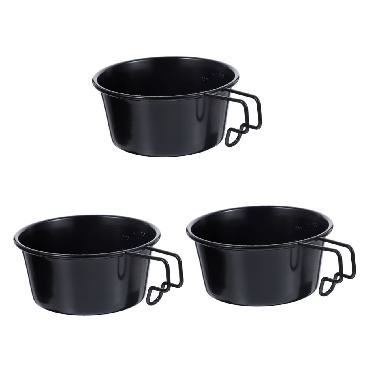 Миски Sosoport, 3 шт., для кемпинга, приготовления пищи, мерные, из нержавеющей стали, большие, черные, фото №1