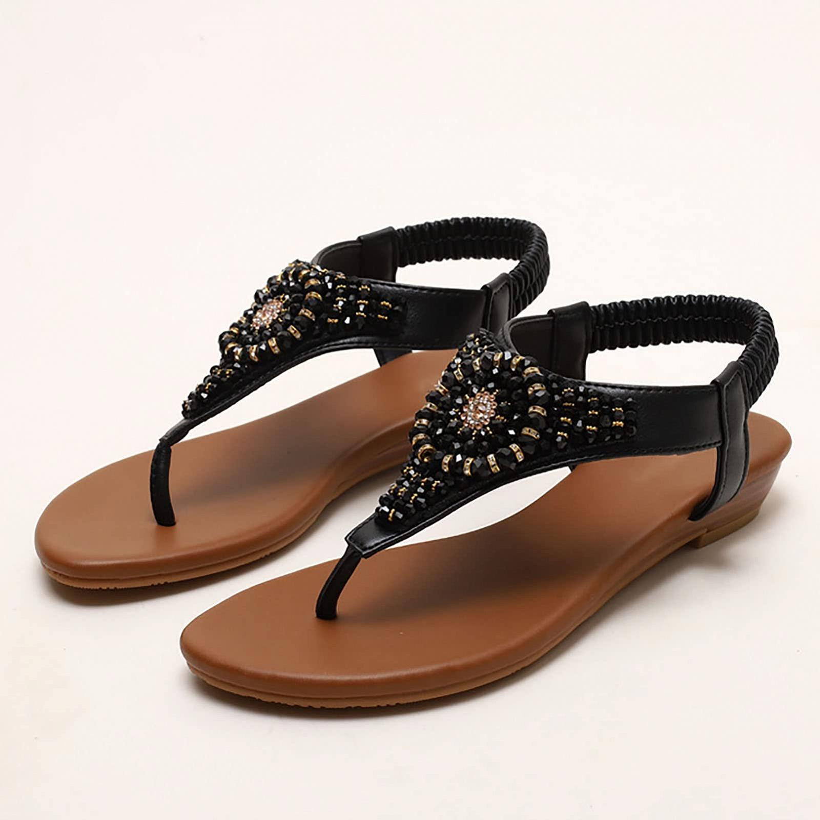 Босоніжки Жіночі Літні Пляжні T-подібні Відкритий Носок, фото №4