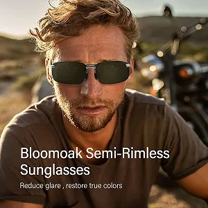 Сонцезахисні окуляри Bloomoak для водіння, поляризовані, унісекс, спортивні, UV400, надлегкі synthetic.ua - Фото 1