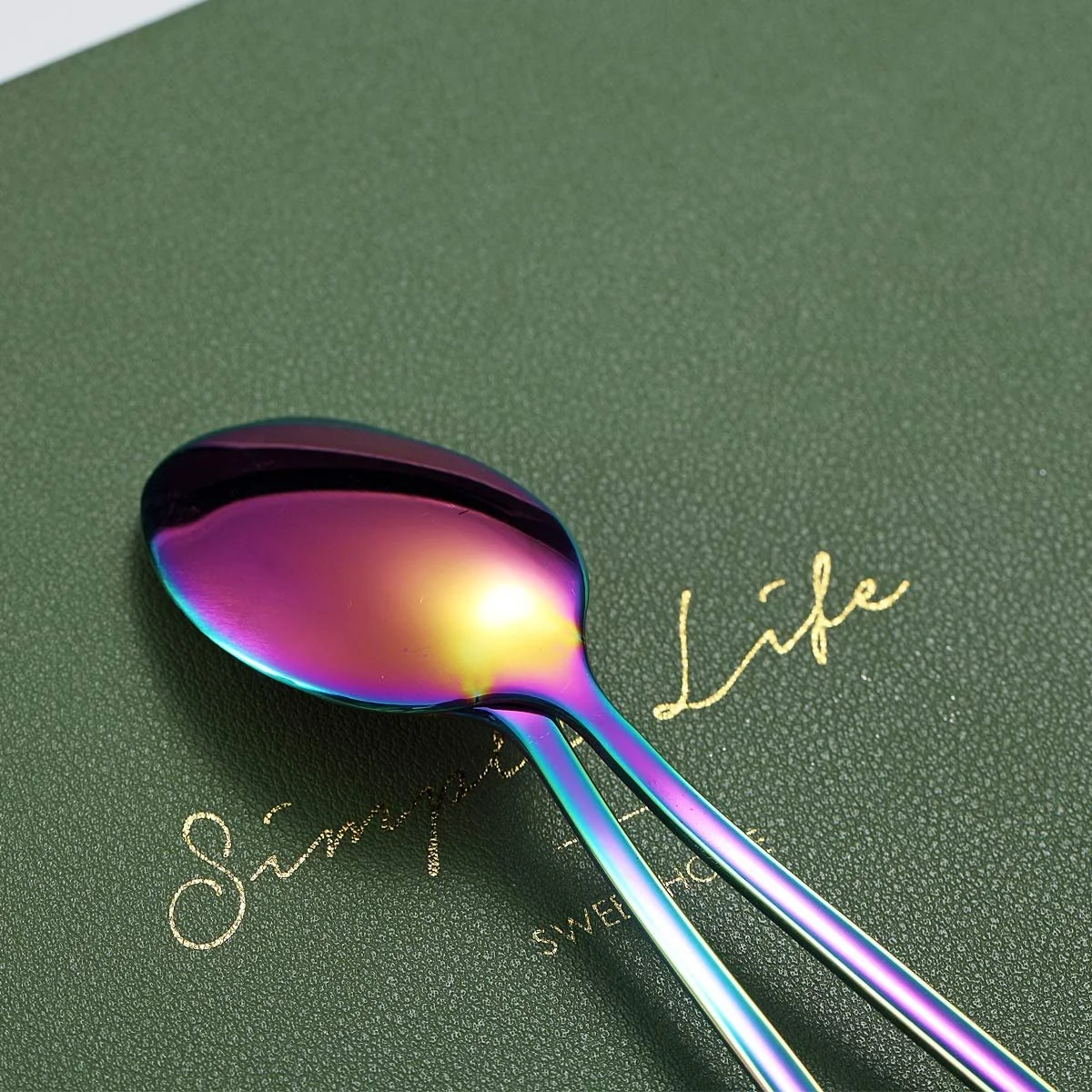 Ложка для холодного чаю Kyraton, нержавіюча сталь, 19 см, кольорове титанове покриття, набір 6 штук, фото №6 Ложка для холодного чаю Kyraton, нержавіюча сталь, 19 см, кольорове титанове покриття, набір 6 штук, фото №6