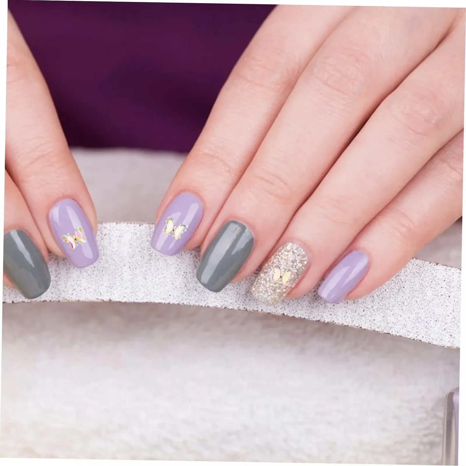 Подвеска для ногтей Бабочка Housoutil 12шт Кристаллические стразы Циркон 3D, фото №9 Подвеска для ногтей Бабочка Housoutil 12шт Кристаллические стразы Циркон 3D, фото №9