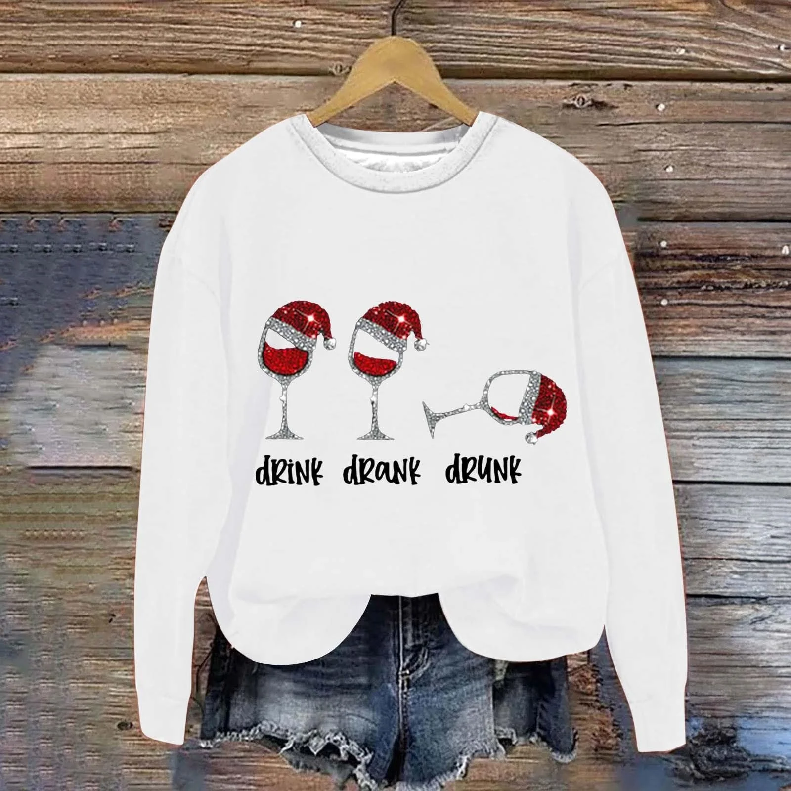 Длинный женский пуловер однотонный, модный, повседневный, теплый, с длинными рукавами, с круглым вырезом, мягкий, с принтом, зимний свитшот, топы, фото №3