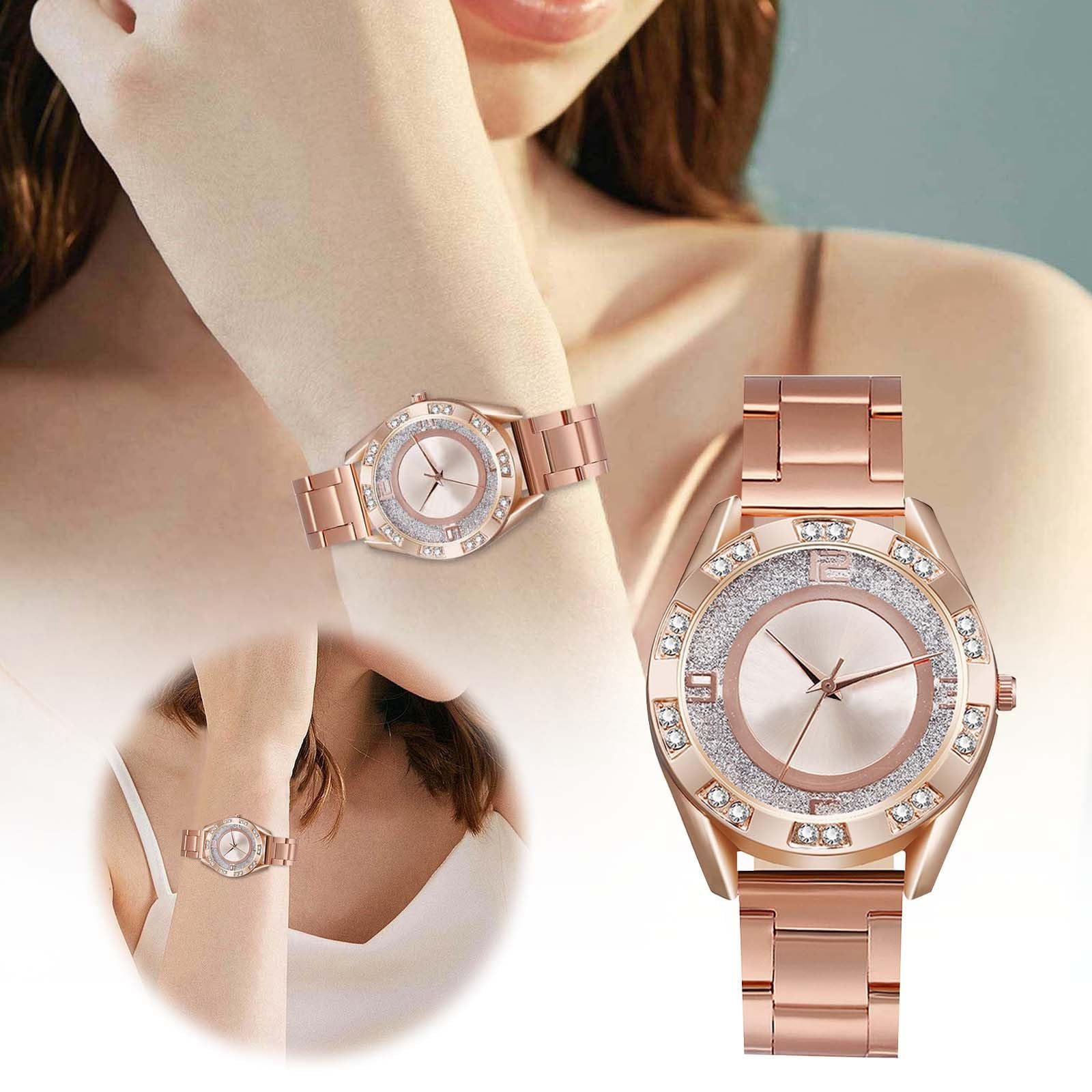 Аналоговые кварцевые часы с ремешком из нержавеющей стали (A, One Size), фото №2