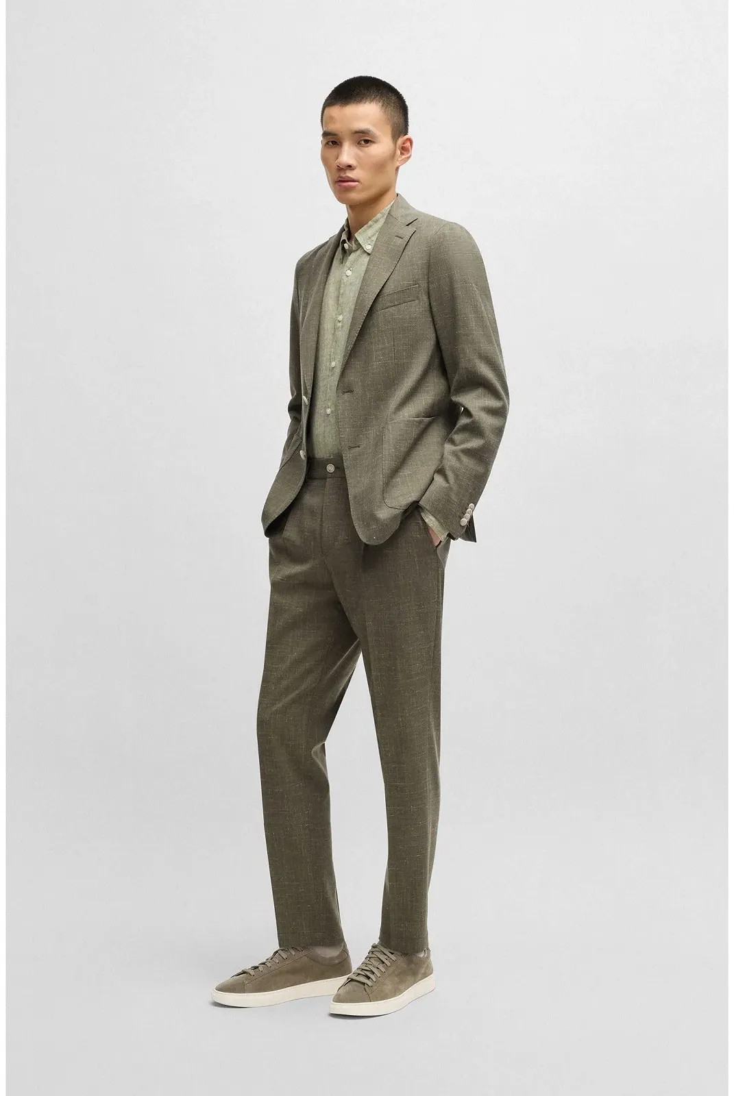 Кросівки BOSS Kieran Tenn Замшеві з гумовою підошвою, фото №3