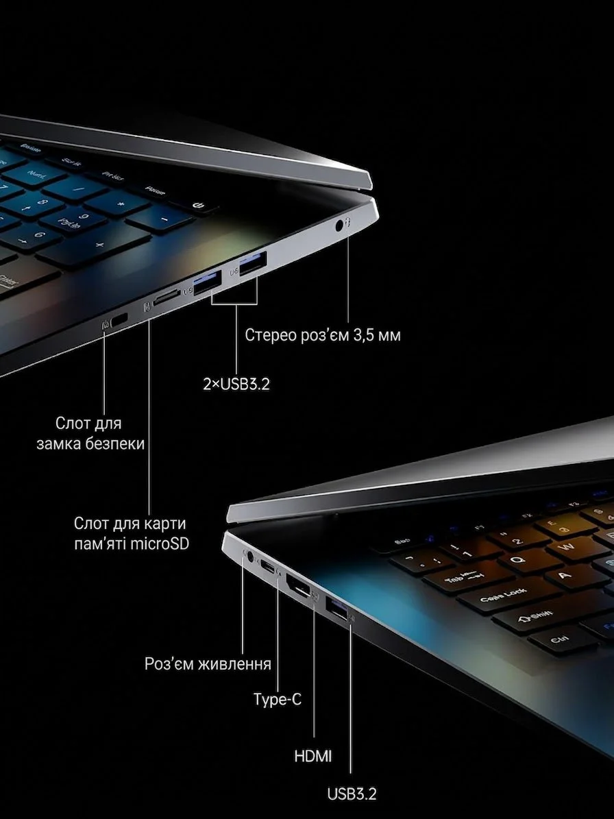 Ноутбук 18.5" ACEMAGIC AX18 Intel N150 RAM 16GB SSD 512GB Windows 11 (UKR), фото №7