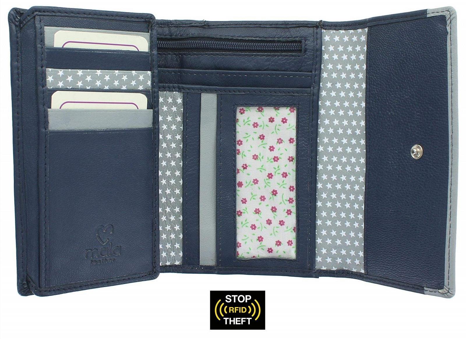 Кожаный кошелек Mala Leather Midnight Collection RFID Blocked 3495_35, темно-синий, фото №2
