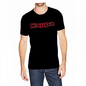 Футболка Kappa  Mezza Manica Girocollo con stampa logo pet чорний  XL - Фото 1