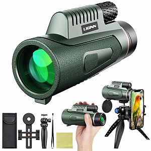 Монокуляр Ant Warrior 12x50 для взрослых с держателем для смартфона, штативом, водонепроницаемый, для наблюдения за птицами, охоты, концертов (мягкий зелёный) - Фото 1