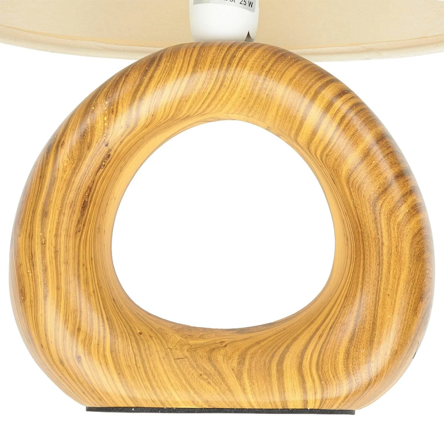 Настільна лампа Licht-Erlebnisse Ceramic Base Fabric Shade H: 28 cm E14 Коричнева / Бежева, фото №6