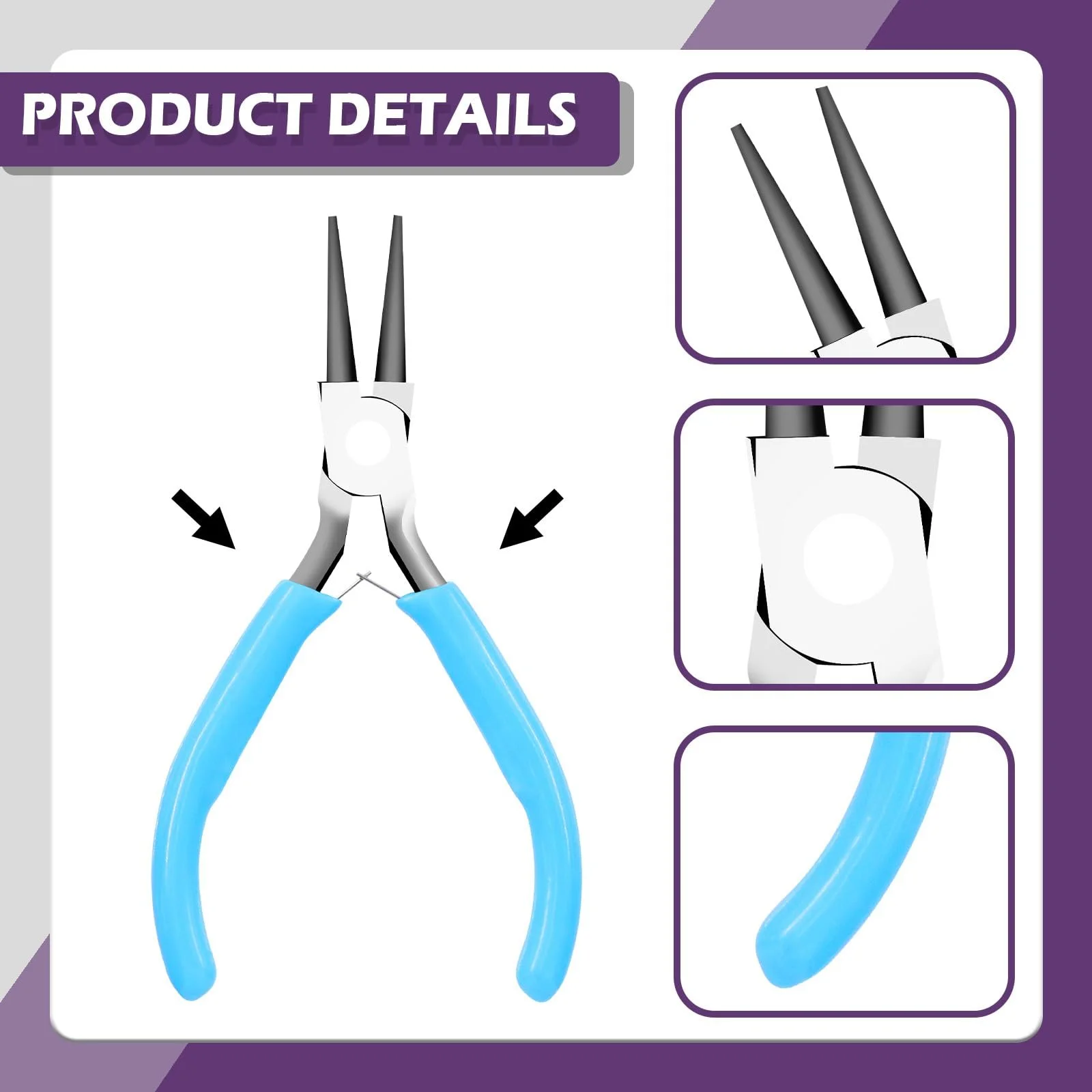 Набор плоскогубцев для бижутерии Swpeet, профессиональный набор инструментов для изготовления бижутерии (6A), фото №4
