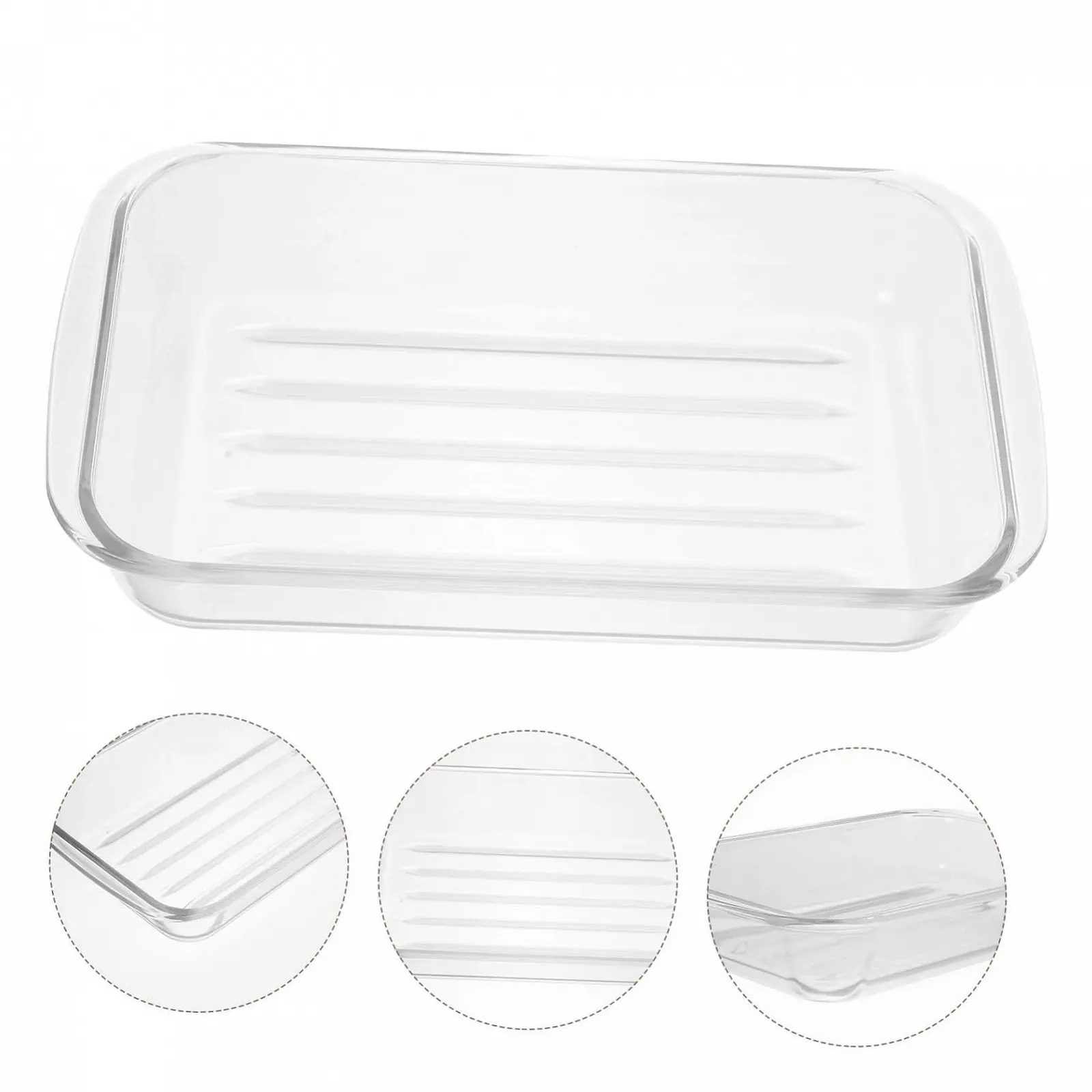 Форма для запікання ABOOFAN скляна велика із загартованого жаростійкого скла для мікрохвильової печі та духовки, фото №4