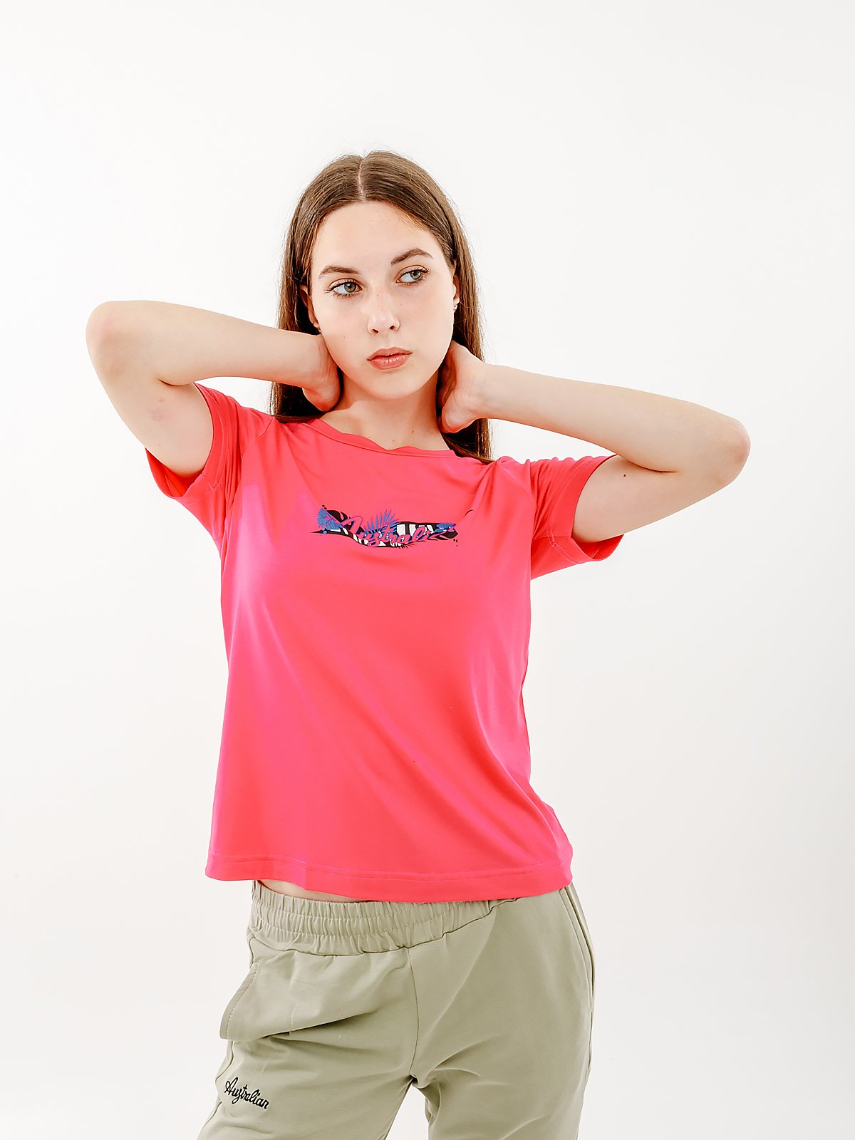 Футболка AUSTRALIAN LOGO FLOWERS TEE JERSEY V 2XL, фото №1