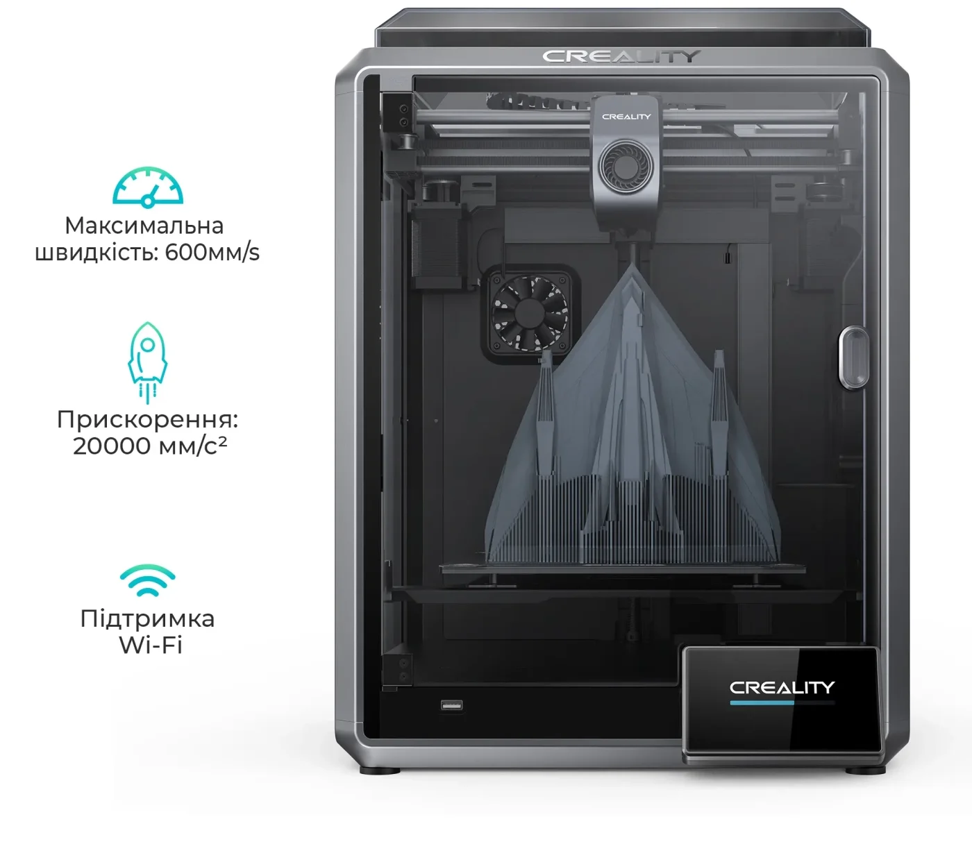 3D-принтер Creality K1 / CoreXY / 600 мм/с, фото №2 3D-принтер Creality K1 / CoreXY / 600 мм/с, фото №2