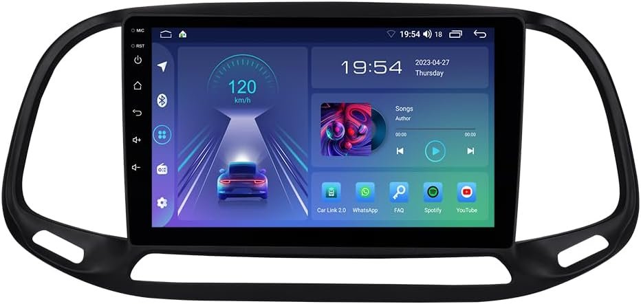 Автомагнітола Acavica для Fiat Doblo (2015-2019) / 9" / 2/32 Гб / Android 13 / Apple CarPlay / Android Auto / Bluetooth / Wi-Fi / GPS / USB / black, фото №1
