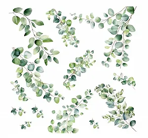 Наклейка на стіну 261 Eucalyptus Tendrils Watercolour 750 x 420 мм - Фото 1